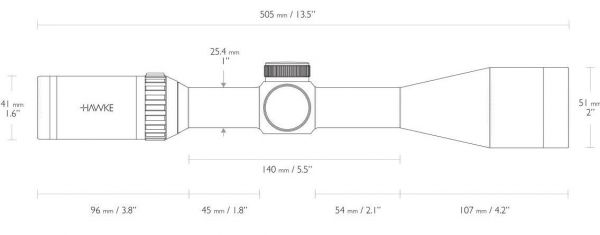 Hawke céltávcső Vantage 4-16x44 SF HalfMildot 1" - Image 3